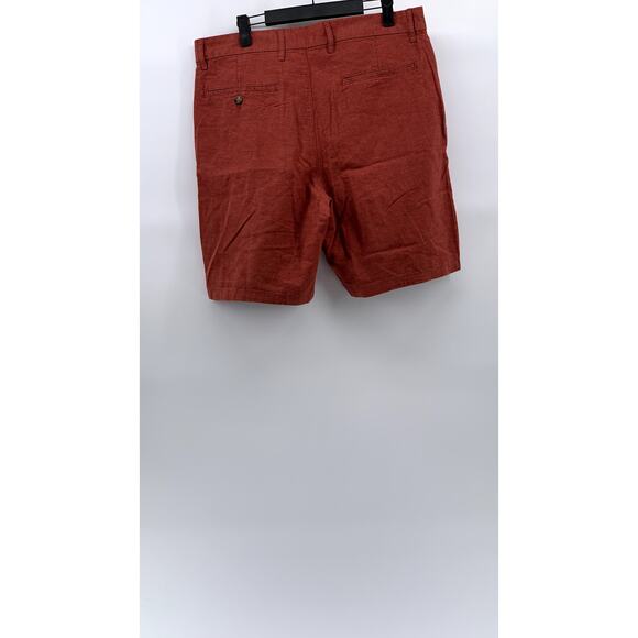 OLD NAVY Men's Amberglow Red 8" Rotation Linen-Blend Chino Shorts SZ 34 - Picture 2 of 10